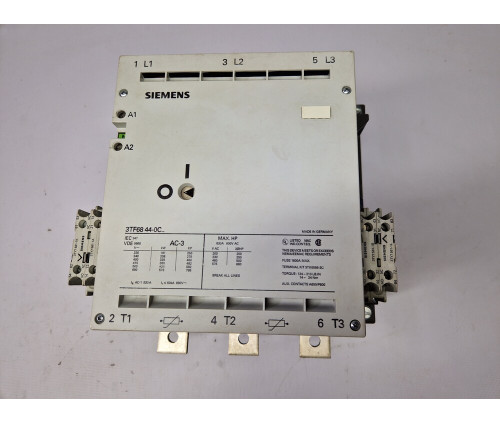 Контактор Siemens 3TF6844-0CM7 335 кВт 630 А,  220В, б/в 