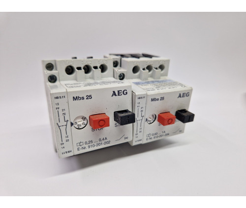 Автомати захисту двигуна AEG MBS25 0,25-0,4A, 0,63-1А, 